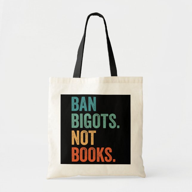 Bolso De Tela Prohibir los intolerantes no los libros Libros pro (Frente)