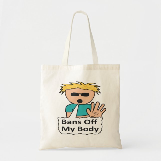 Bolso De Tela Prohibir mi cuerpo (Frente)