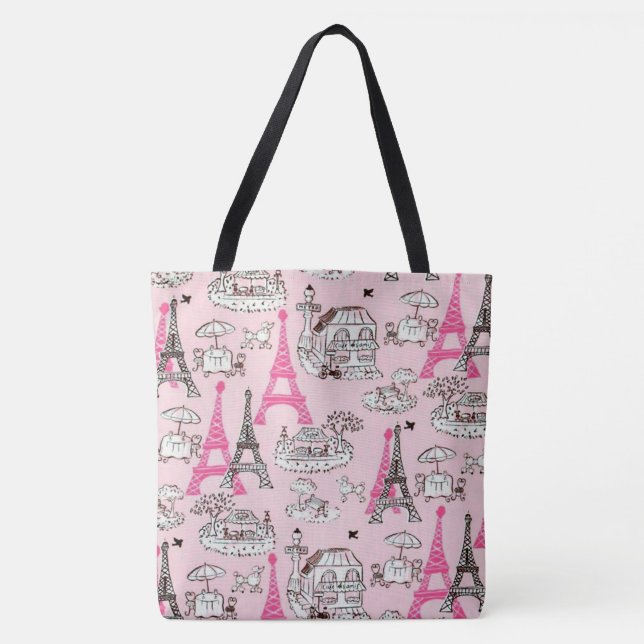 Bolso De Tela "promenade" de París (Anverso)