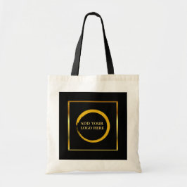 Bolso De Tela Promoción profesional del logotipo de oro negro mo