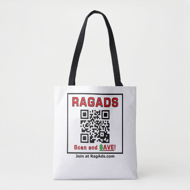 Bolso De Tela ¡Promover RAGADS y OBTENER PAGO! (Anverso)