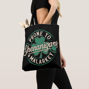 Bolso De Tela Prone a Shenanigans & Malarkey St Patrick's Day