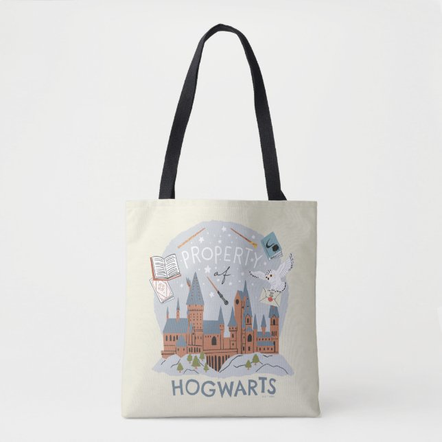Bolso De Tela Property of Hogwarts Cartoon Graphic (Anverso)