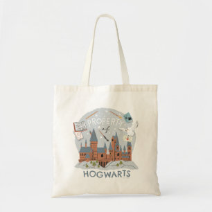 Bolso De Tela Propiedad de Hogwarts Gráfico de Dibujos Animados