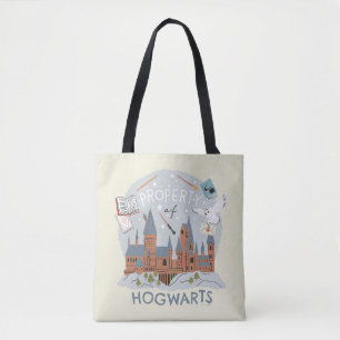 Bolso De Tela Propiedad de Hogwarts Gráfico de Dibujos Animados