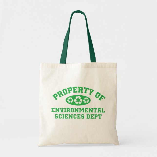 Bolso De Tela Propiedad de la ciencia ambiental (verde) (Frente)