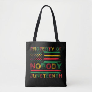 Bolso De Tela Propiedad de Nadie Juneteenth Bandera Americana de