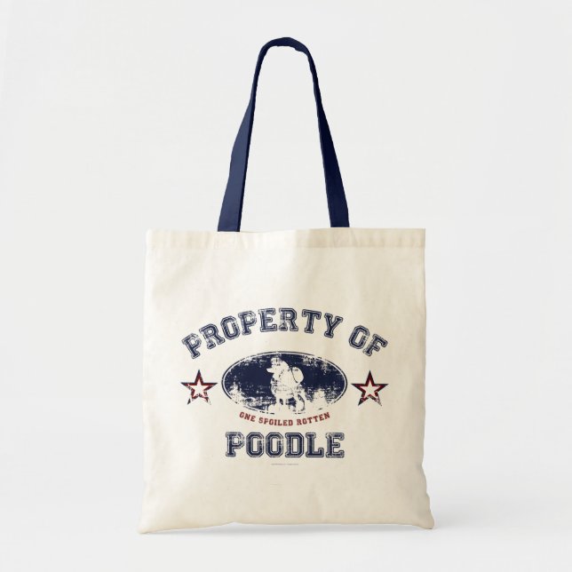 Bolso De Tela Propiedad de Poodle (Frente)
