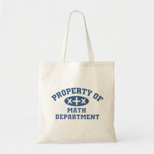 Bolso De Tela Propiedad del Departamento de Matemáticas (azul x