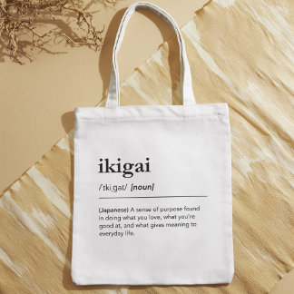 Bolso De Tela Propósito de Vida Minimalista Definición Japonesa