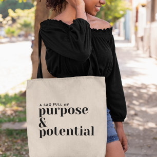 Bolso De Tela Propósito y potencial potenciando a Guay Inspirado