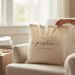 Bolso De Tela Propuesta de Dama de Honor Personalizada con Nombr