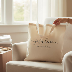 Bolso De Tela Propuesta de Dama de Honor Personalizada con Nombr
