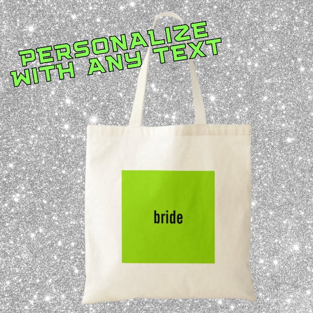 Bolso De Tela Propuesta de Dama de Honor Verano Chica Verde (for your bride who is a pop girl at heart )