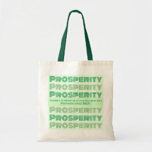 Bolso De Tela Prosperación Biblia contra proverbios verde claro