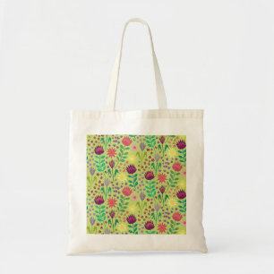 Bolso De Tela Protea Bloque Floral Imprimir Millefleur verde ale