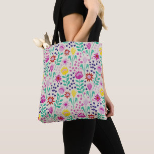 Bolso De Tela Protea Floral Block Print Millefleur Luces