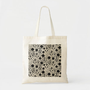 Bolso De Tela Protea Floral Block Print Millefleur Ropa negra