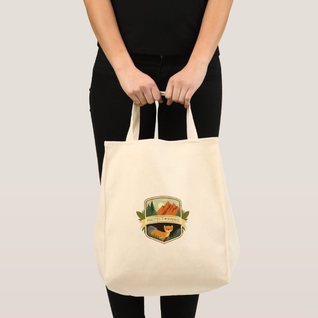 Bolso De Tela Protege el hurón de los parques (Anverso (producto))