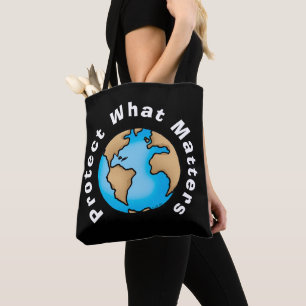 Bolso De Tela Protege lo que importa Diseño Ecológico de la Tier