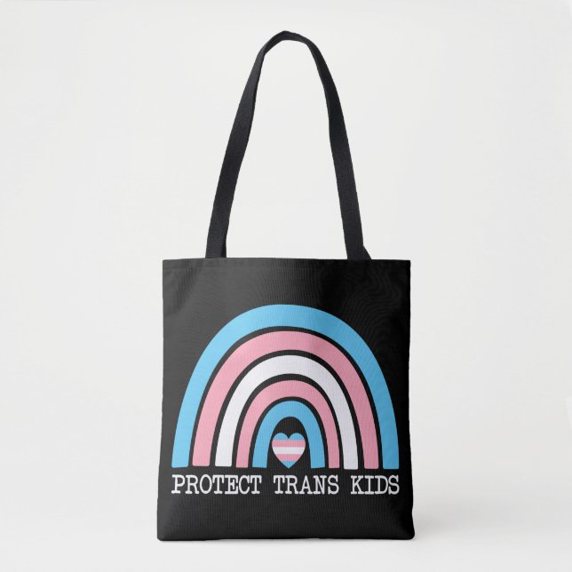 Bolso De Tela Proteger a los niños transexuales (Anverso)