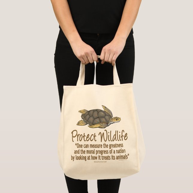 Bolso De Tela Proteger las tortugas marinas (Anverso (producto))