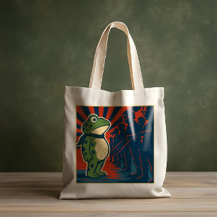 Bolso De Tela Protesta de la Rana de Portland