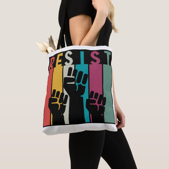 Bolso De Tela Protesta política resiste el Tote de la brujería (Detalle)