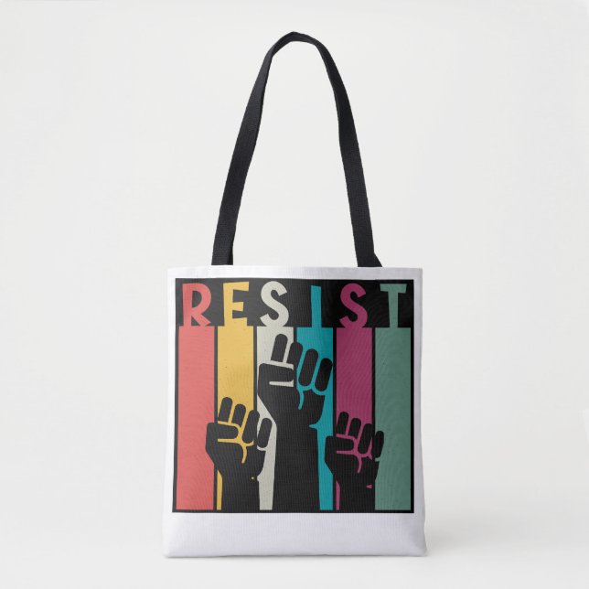 Bolso De Tela Protesta política resiste el Tote de la brujería (Anverso)