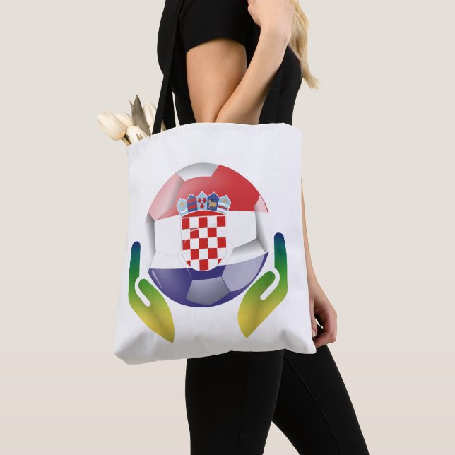Bolso De Tela Proud Croatia Football Fan Art (Detalle)