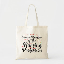 Bolso De Tela Proud Member Nursing Profession Artistic Art