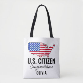 Bolso De Tela Proud New U.S. Citizen – American Map