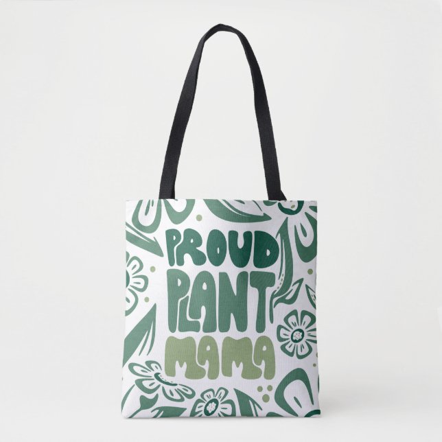 Bolso De Tela Proud Plant Mama – Bold Plant Lover (Anverso)
