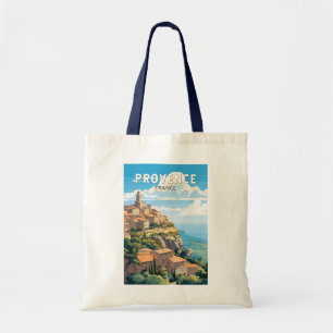 Bolso De Tela Provenza Francia Viaje de arte Vintage