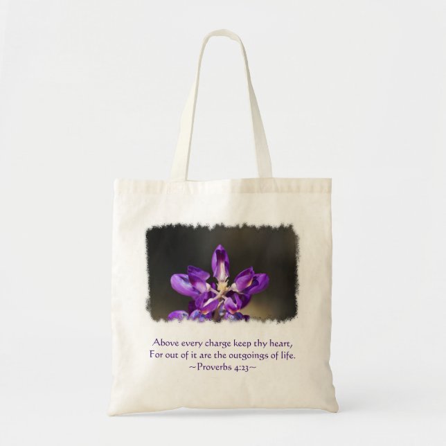Bolso De Tela Proverbios 4:23 (Frente)