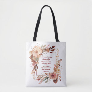 Bolso De Tela Proverbios de bonito 31 cristiana personalizada