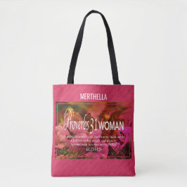 Bolso De Tela Proverbios rosas 31 mujer