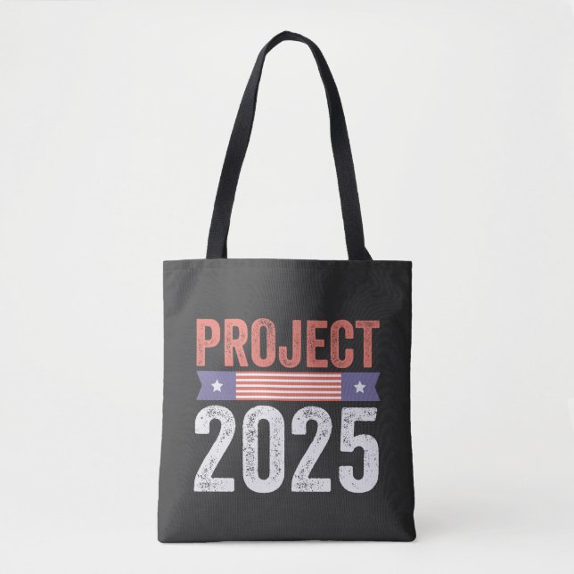 Bolso De Tela Proyecto 2025 Camiseta Patrótica Trump (Anverso)
