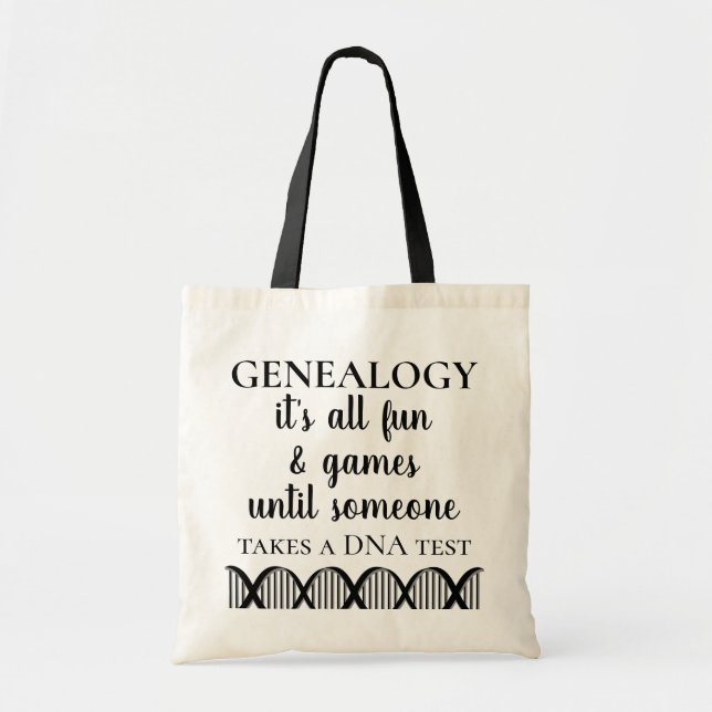 Bolso De Tela Prueba de ADN de genealogía divertida (Frente)
