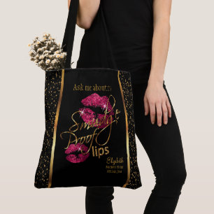 Bolso De Tela Prueba de lodo 💋 Lipsense - Rosa