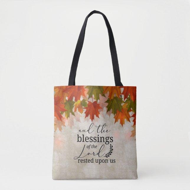 Bolso De Tela PSALM 90:17 Bendiciones del Señor recobradas sobre (Anverso)