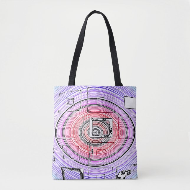 Bolso De Tela Psicodélico (Anverso)