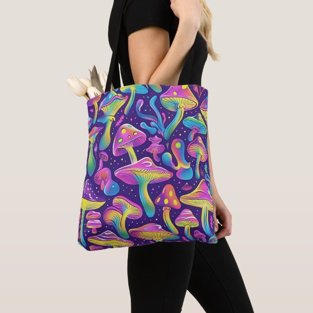 Bolso De Tela Psicodélico Retro Hípster 70s 60s (Detalle)