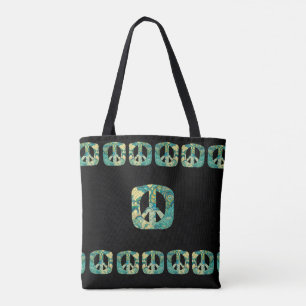 Bolso De Tela Psicodélicos signos de paz en la plaza