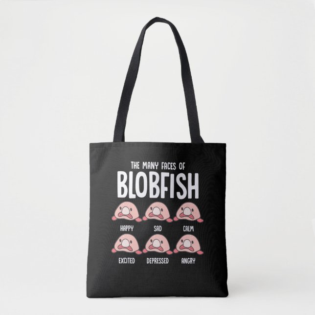Bolso De Tela Psicolulos Fea Face Face Blobfish criatura Mar (Anverso)