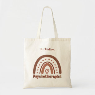 Bolso De Tela Psicoterapeuta Personalizado Boho Arcoíris