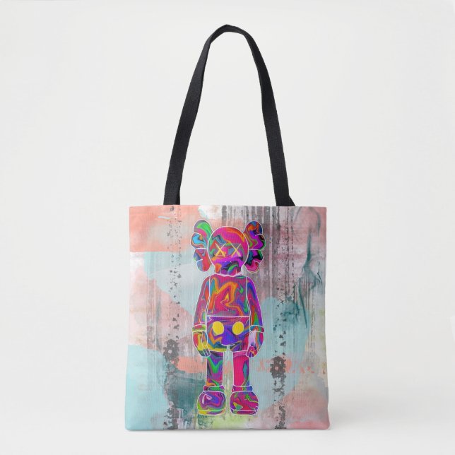 Bolso De Tela Psychedelic Kaw (Anverso)