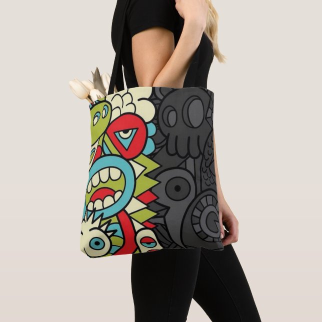 Bolso De Tela Psychedelic Patterns (Detalle)