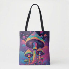Bolso De Tela Psychedelic Spirit Shroom Garden Tote Bag