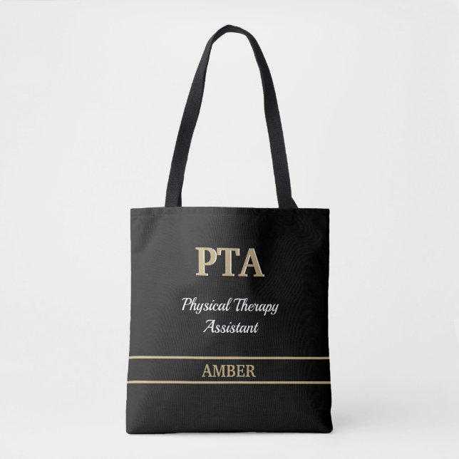 Bolso De Tela PTA (Auxiliar de Terapia Física) Tote Bag (Anverso)
